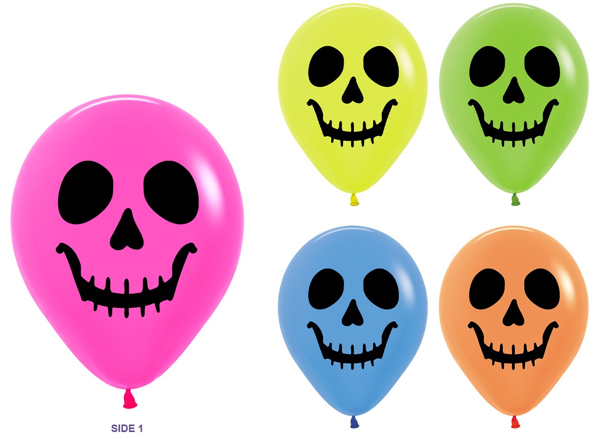 5" Neon Skull Face